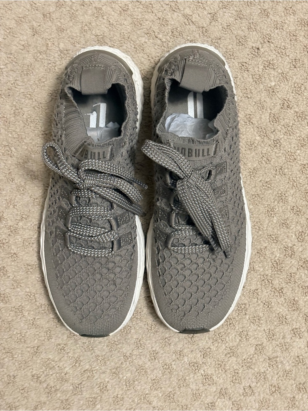 NOBULL Gray Knit Athletic Sneakers
